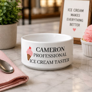 Écuelle Amateurs de glace drôle Humour Design Personnalisé
