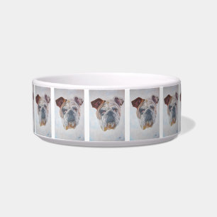 Écuelle American Bulldog Artistic Pet Portrait