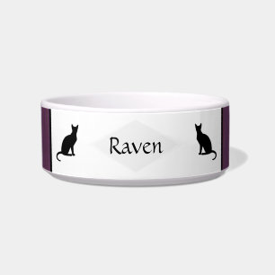 Écuelle Amethyst Ceramic Pet Bowl avec chats - HAMbWG