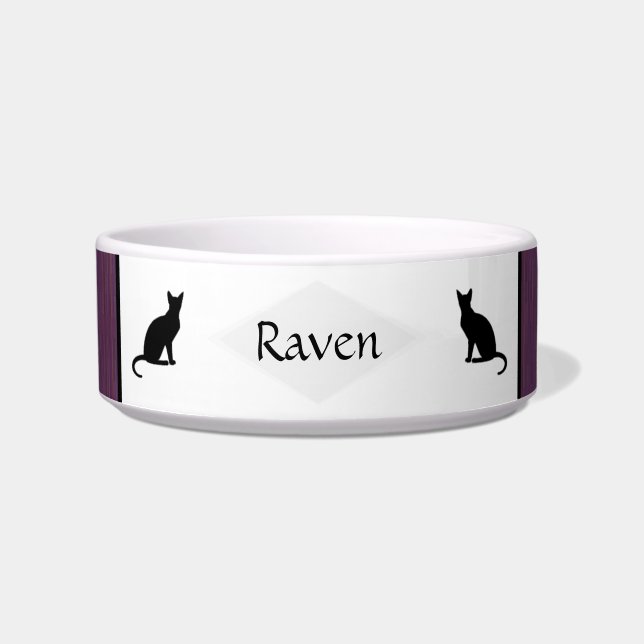 Écuelle Amethyst Ceramic Pet Bowl avec chats - HAMbWG (Devant)