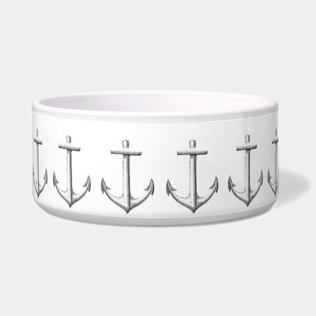 Écuelle Ancres Ceramic Pet Bowl (Devant)
