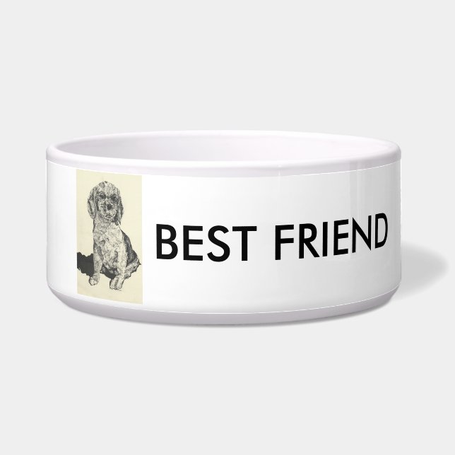 Écuelle Animal Bowl - Cocker Spaniel meilleur ami (Devant)
