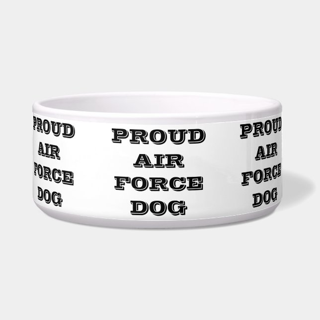 Écuelle Animal Bowl Fier Air Force Chien (Devant)