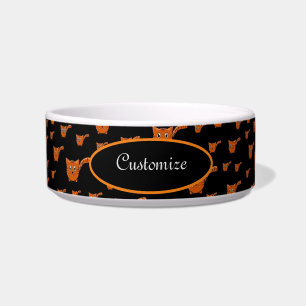 Écuelle Animal de compagnie Motif Black & Orange Kitty
