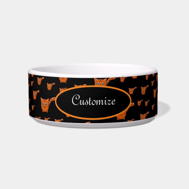 Écuelle Animal de compagnie Motif Black & Orange Kitty (Devant)