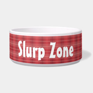 Écuelle Animal de compagnie « Slurp Zone » à carreaux roug