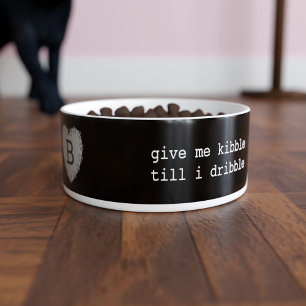 Écuelle Animaux Empreintes de pattes Coeur Monogrammé Blac