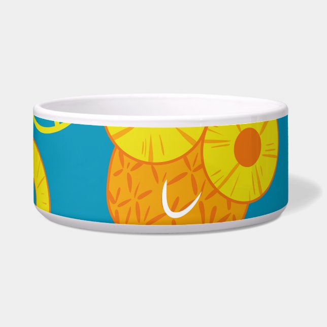 Écuelle Anneaux d'ananas : Caricature de Doodle Vintage. (Devant)