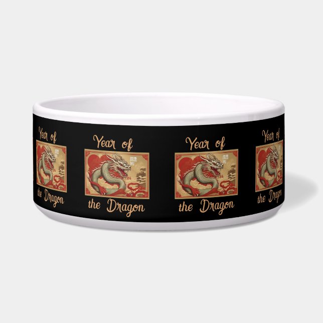 Écuelle Année du bol de poivrons de dragon (Devant)