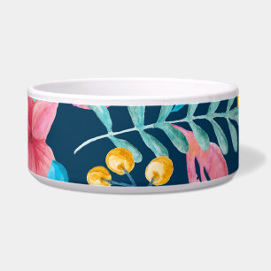 Écuelle Aquarelle botanique : fleurs, ornement feuille.