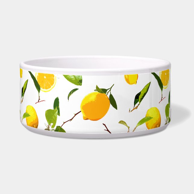 Écuelle Aquarelle Citron et Feuilles 16 (Devant)