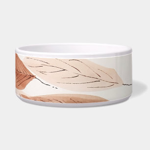 Écuelle Aquarelle Feuilles Brown Terracotta Beige Blush