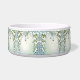 Écuelle Aquarelle Lily de Vallée Céramique Pet Bowl