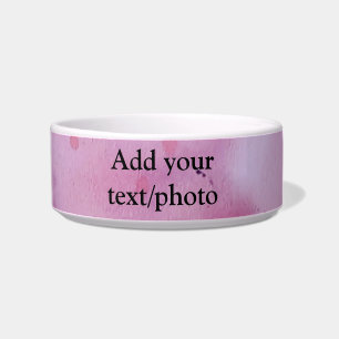 Écuelle Aquarelle rose peint main texte abstrait ajouter n