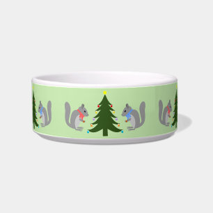 Écuelle Arbre de Noël décorant les écureuils à motifs