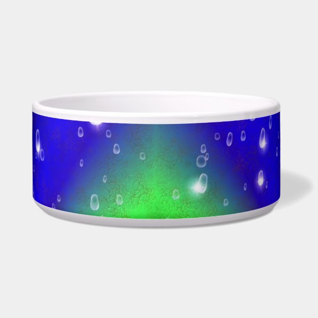 Écuelle Arc-en-ciel bleu vert en cuir d'éléphant (Devant)
