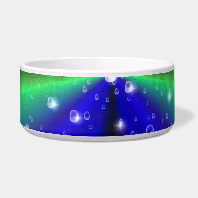 Écuelle Arc-en-ciel bleu vert en cuir d'éléphant (Gauche)