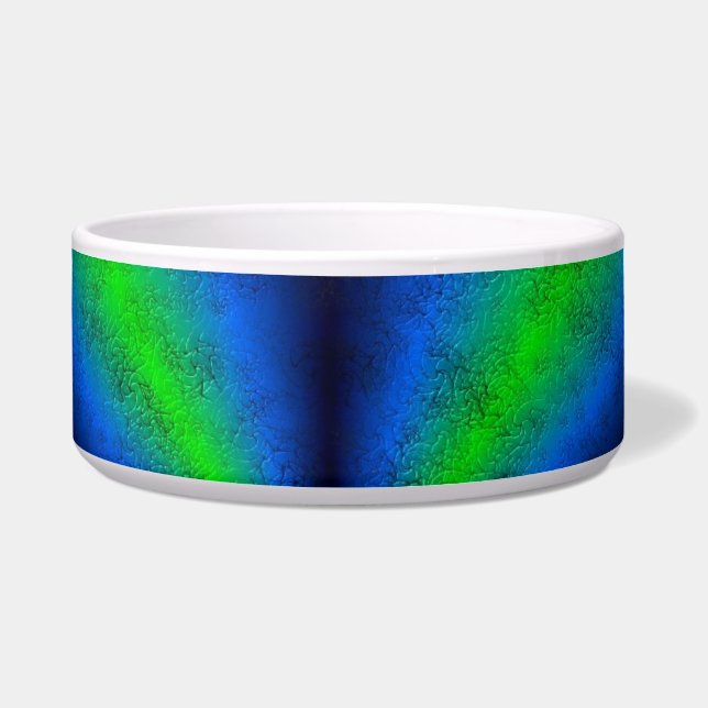 Écuelle Arc-en-ciel bleu vert en cuir d'éléphant (Devant)