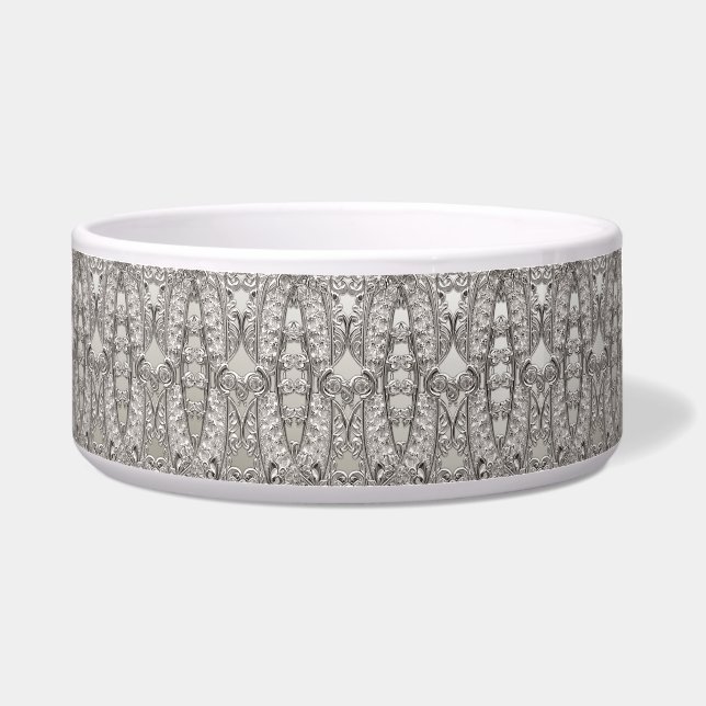 Écuelle Argent Ornate moderne céramique poêle Bowl (Devant)