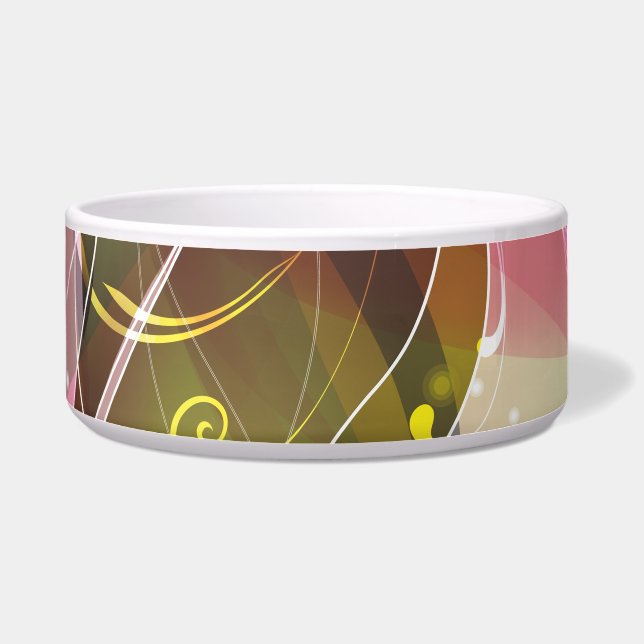 Écuelle Art Abstrait 15 Pet Bowl (Gauche)
