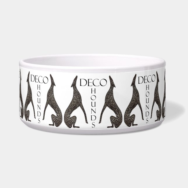 Écuelle Art Déco Borzoi Ceramic Pet Bowl (Devant)