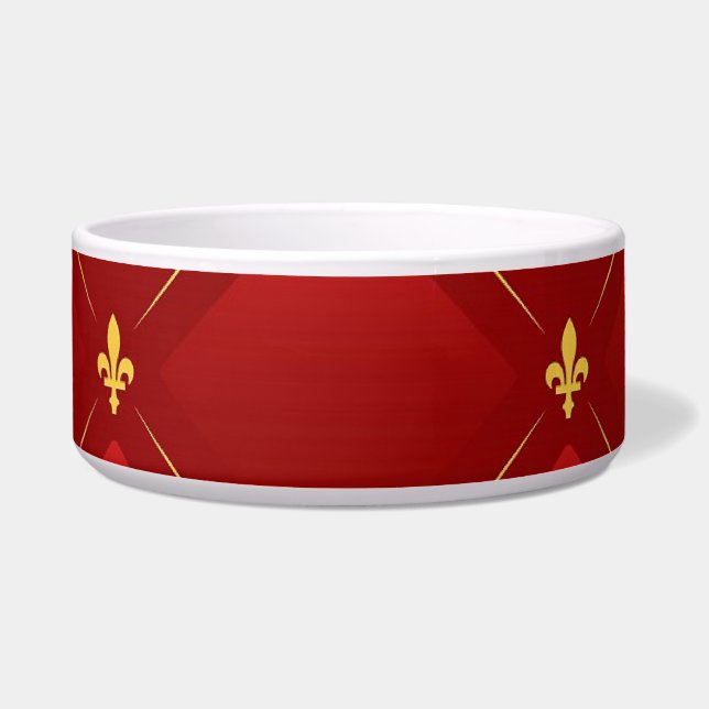 Écuelle Art Nouveau rouge et or (Devant)