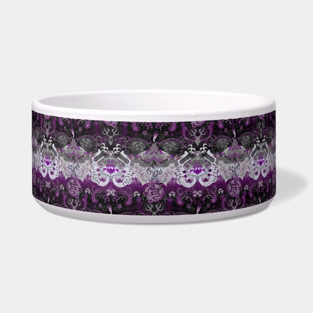 Écuelle Asexuel Dragon Damask - Ace Pride couleurs drapeau (Devant)