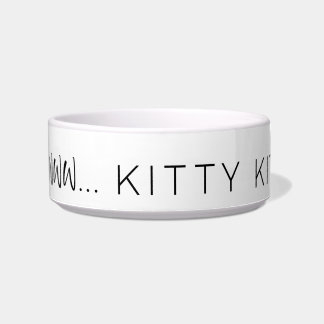 Écuelle ATTENTION... KITTY KITTY Chat Food Bowl
