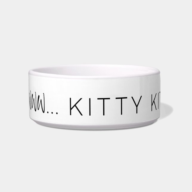 Écuelle ATTENTION... KITTY KITTY Chat Food Bowl (Devant)