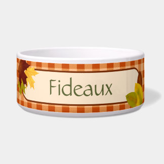 Écuelle Automne En vichy Thanksgiving Dog Bowl