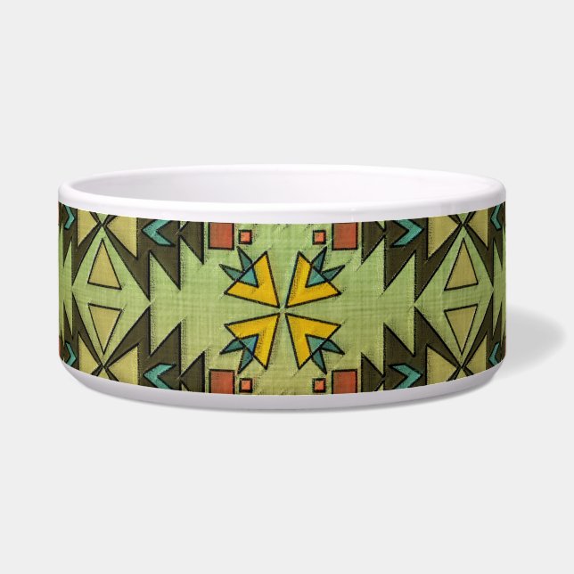 Écuelle Aztec Motif grand poêle pour animaux (Devant)