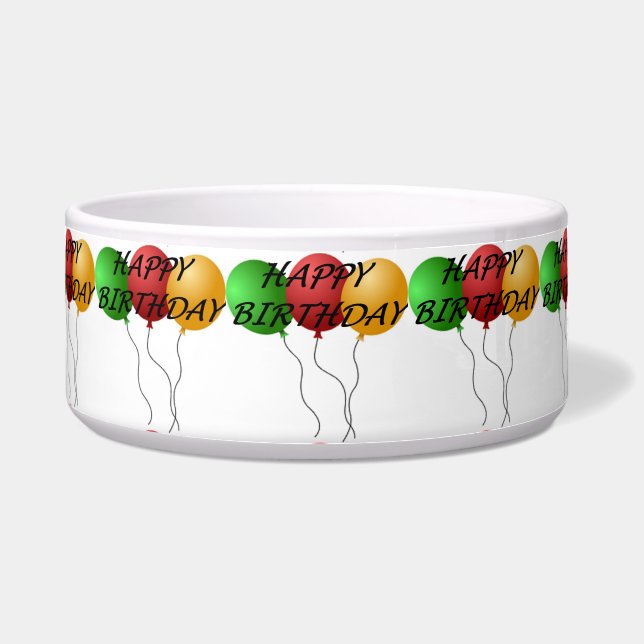 ÉCUELLE BALLONS "HEUREUX ANNIVERSAIRE" (Devant)