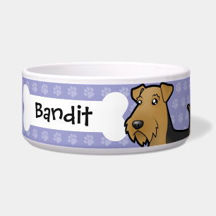 Écuelle Bande dessinée Airedale Terrier/gallois Terrier