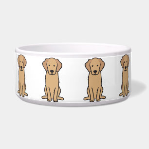 Écuelle Bande dessinée de chien de golden retriever