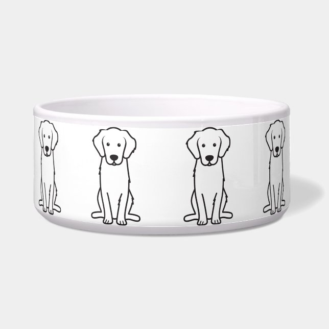 Écuelle Bande dessinée de chien de golden retriever (Devant)