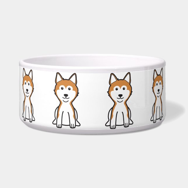 Écuelle Bande dessinée de chien de Shiba Inu (Devant)