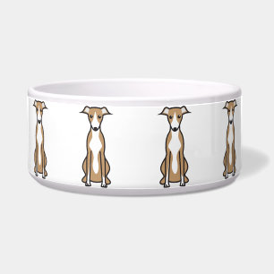 Écuelle Bande dessinée de chien de whippet