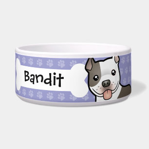 Écuelle Bande dessinée Pitbull/Staffordshire Terrier