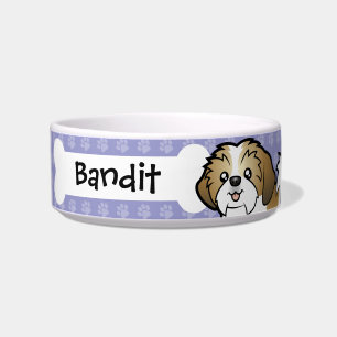 Écuelle Bande dessinée Shih Tzu (chiot coupé)