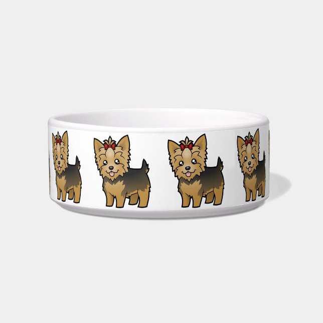 Écuelle Bande dessinée Yorkshire Terrier (cheveux courts (Devant)