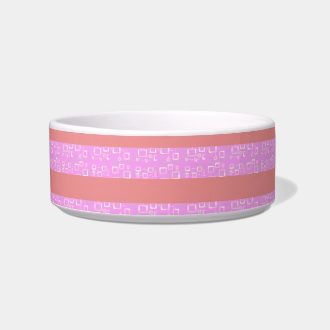 Écuelle Bandes géométriques roses (Devant)