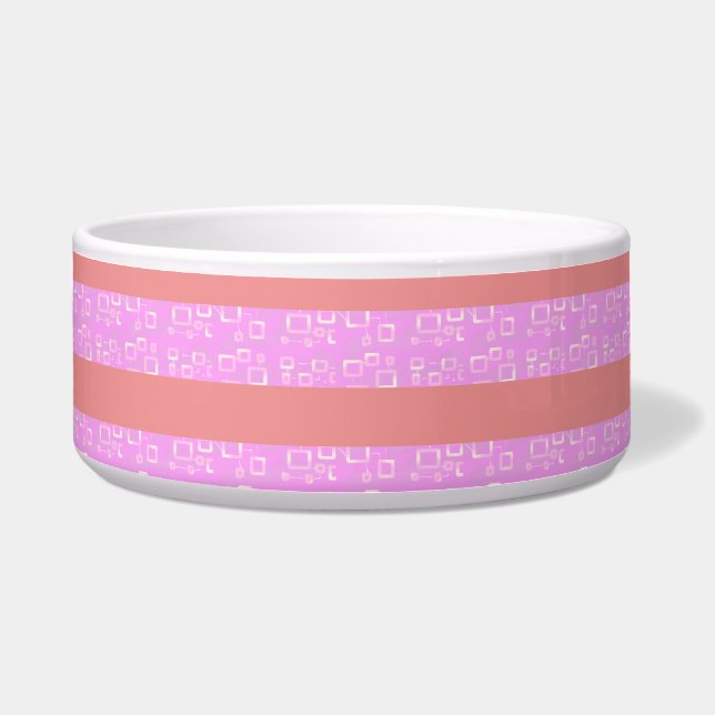 Écuelle Bandes géométriques roses (Devant)
