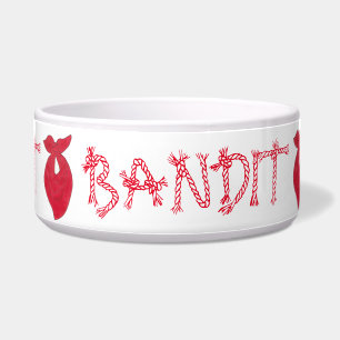 Écuelle BANDIT Chien rouge Bandana Kerchief Neckerchief