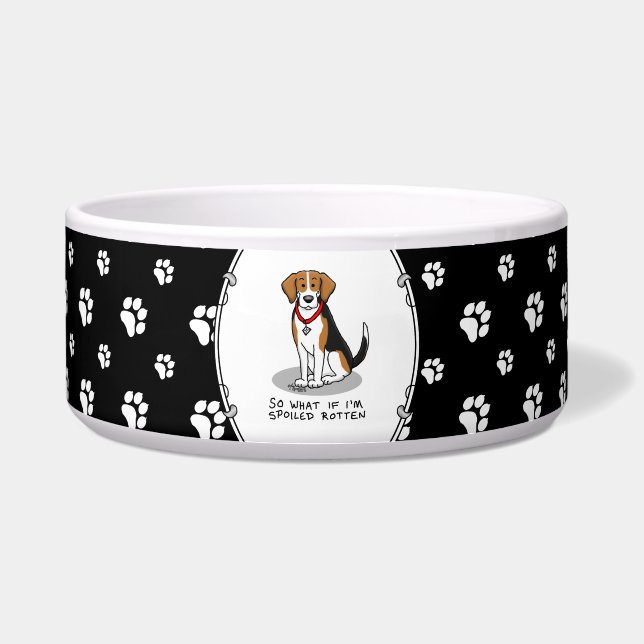 Écuelle Beagle Pourri (tri couleur 3) Chien Drôle (Devant)