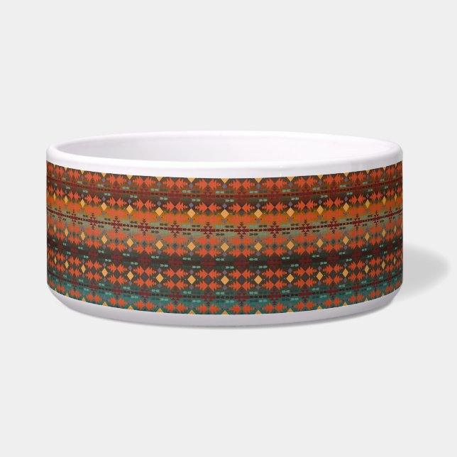 Écuelle Beau Motif du Sud-Ouest, Ceramic Pet Bowl (Devant)