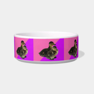 Écuelle Bébé Canards sur framboise rose et sorbet pourpre