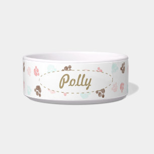 Écuelle Bébé de moka personnalisé par chat de chien