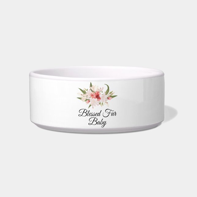 Écuelle Bébé fourrure bénie avec bol de nourriture/eau à m (Devant)