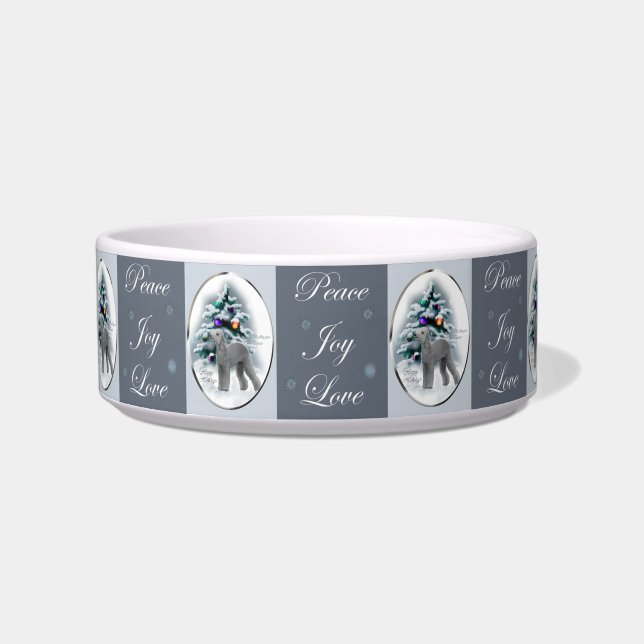 Écuelle Bedlington Terrier Noël (Devant)