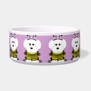 Écuelle Bee*chon Bichon Frise gaffent la cuvette de chien